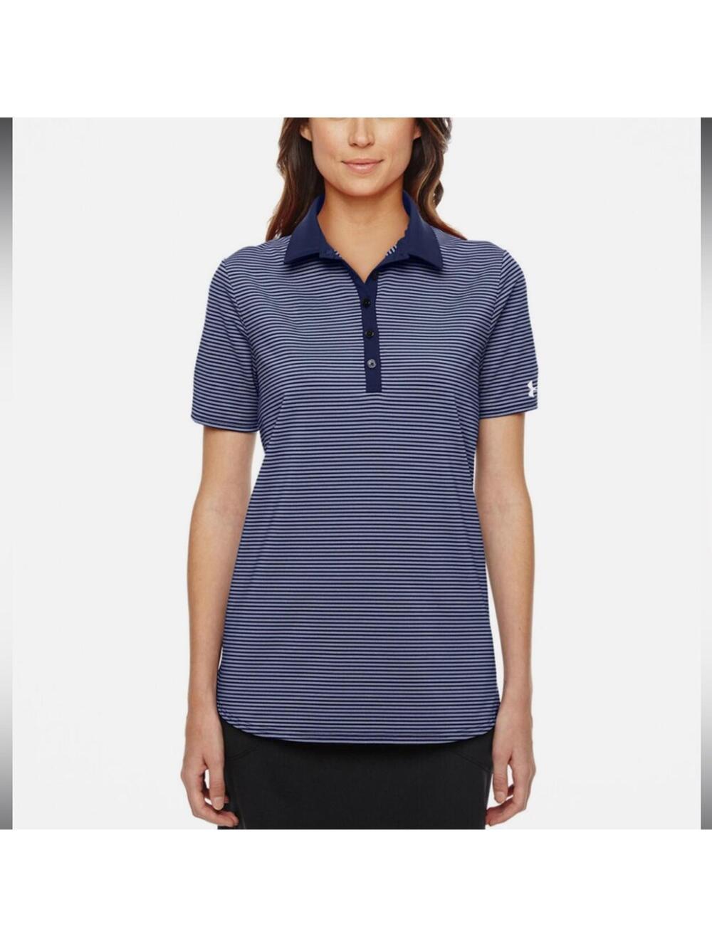 Under Armour / Women's Heat Gear Striped Golf Polo Shirt